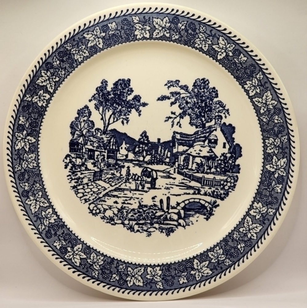 Homer Laughlin Shakespeare Country Blue‎ Leaves Serving Plate